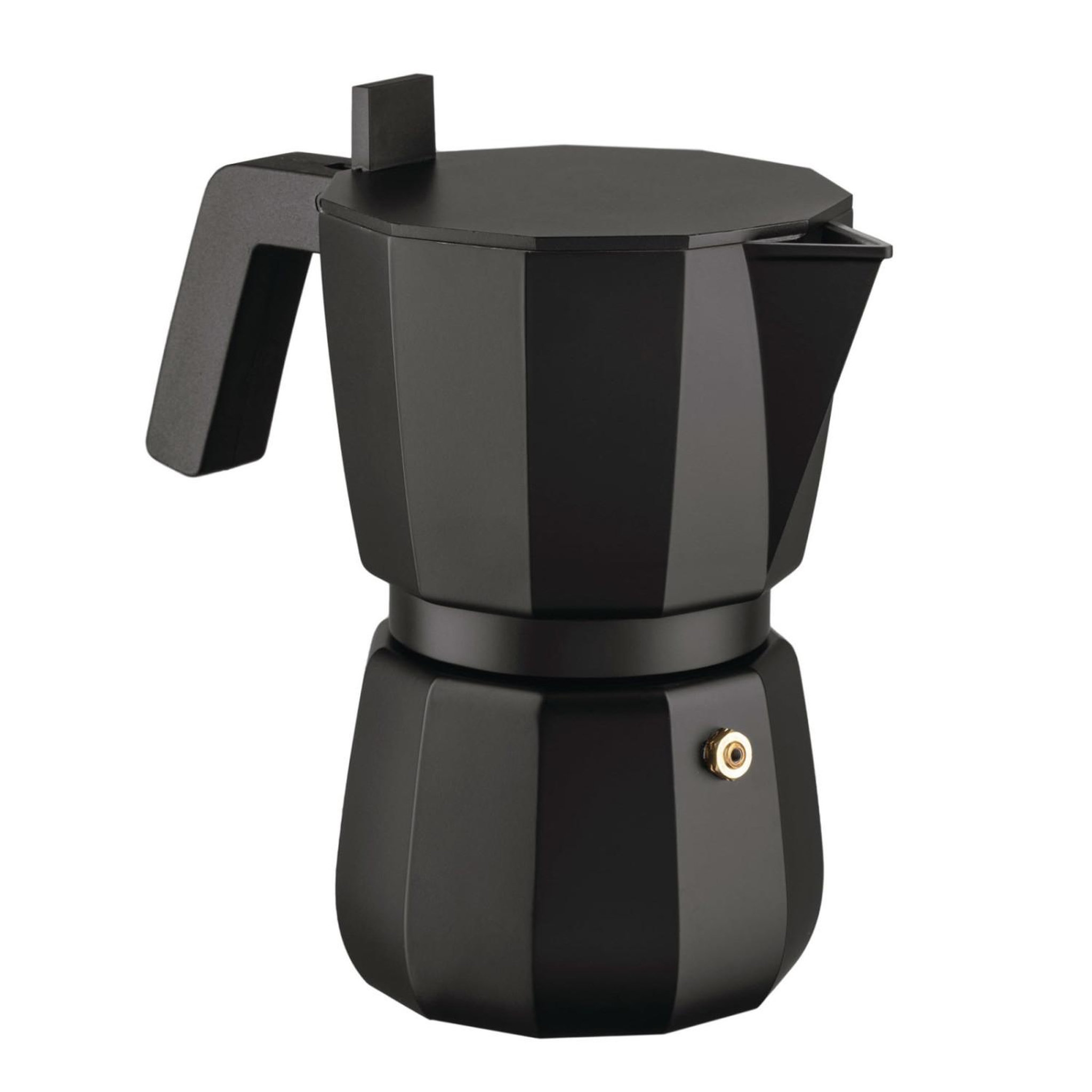 ALESSI Alessi moka dc06/6 b cafetière en aluminium moulé 6 tasses noir
