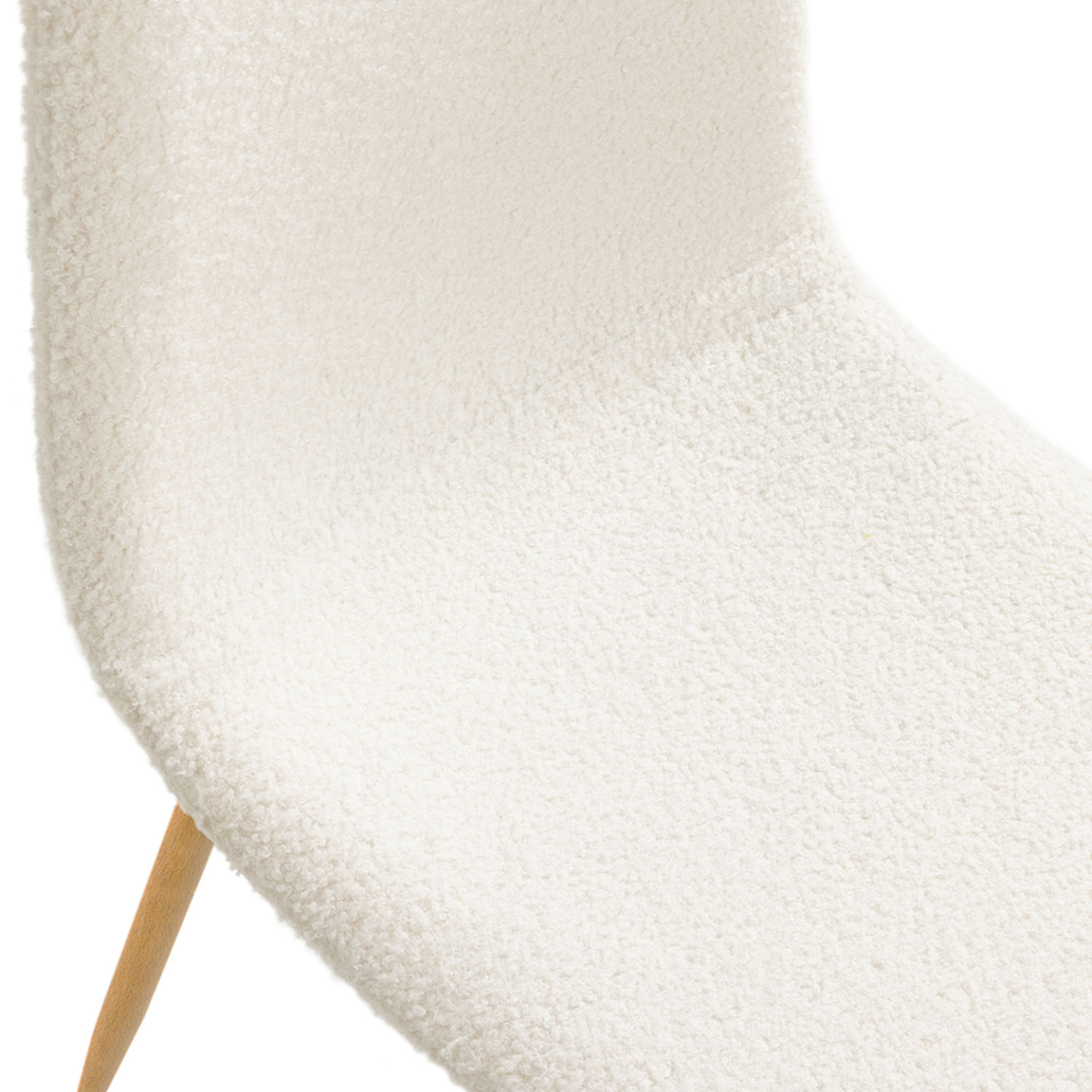Voir la diapositive 6 : ID MARKET Lot de 6 chaises dari en tissu bouclette pour salle à manger