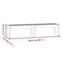 Voir la diapositive 6 : VIDAXL Banc de jardin a 2 places noir 203,5x44x45cm bois massif de pin