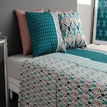 ATELIER DU COTON Parure de drap housse 100% coton 57fils-limbe. Coloris disponibles : Rose