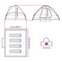 Voir la diapositive 6 : VIDAXL Tente de camping a dome 4 personnes gris et orange impermeable
