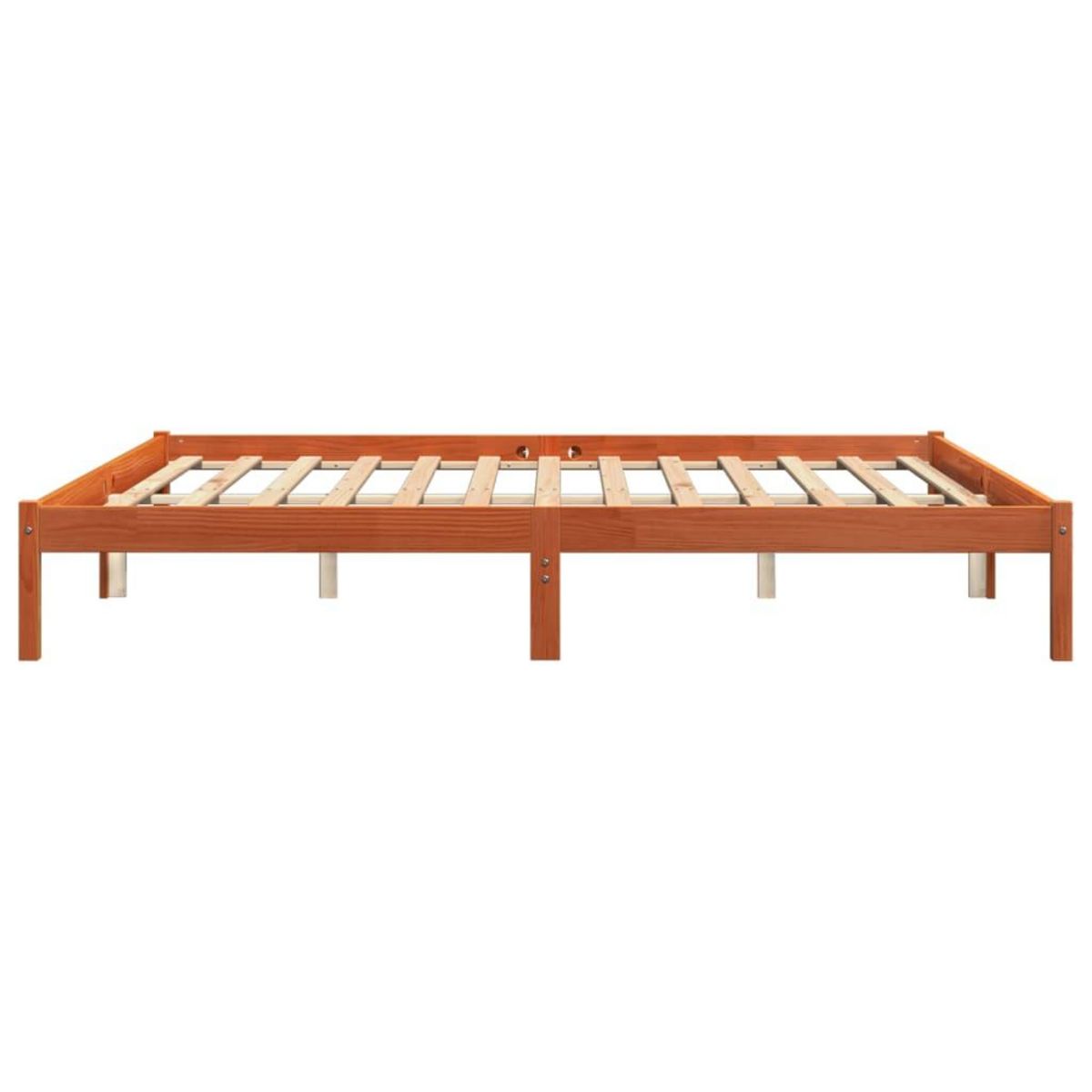 VIDAXL Cadre de lit sans matelas cire marron 180x200cm bois pin massif