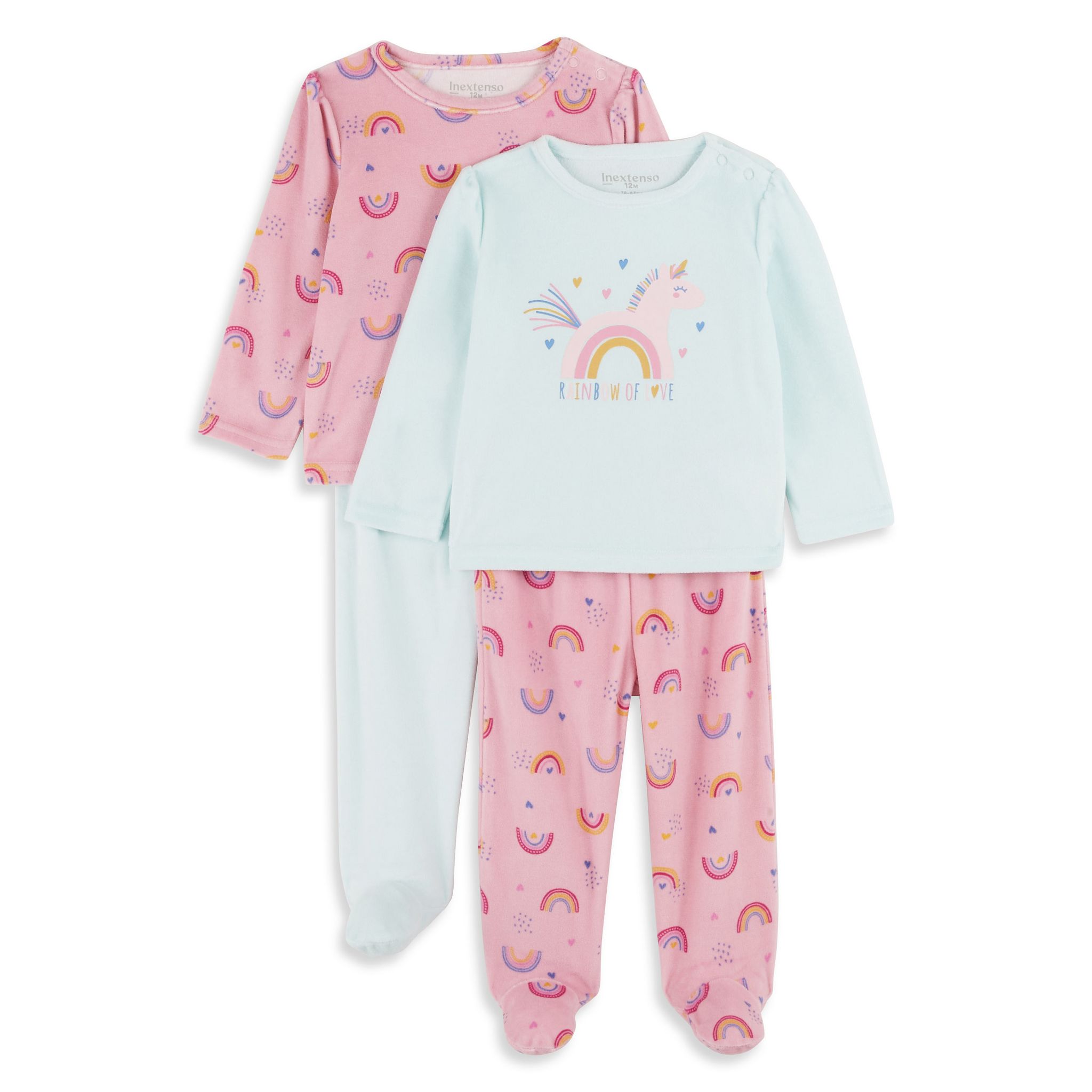 Lot De 2 Pyjamas Justice Fille – Taille 10 Plus, Manches Longues Multicolore