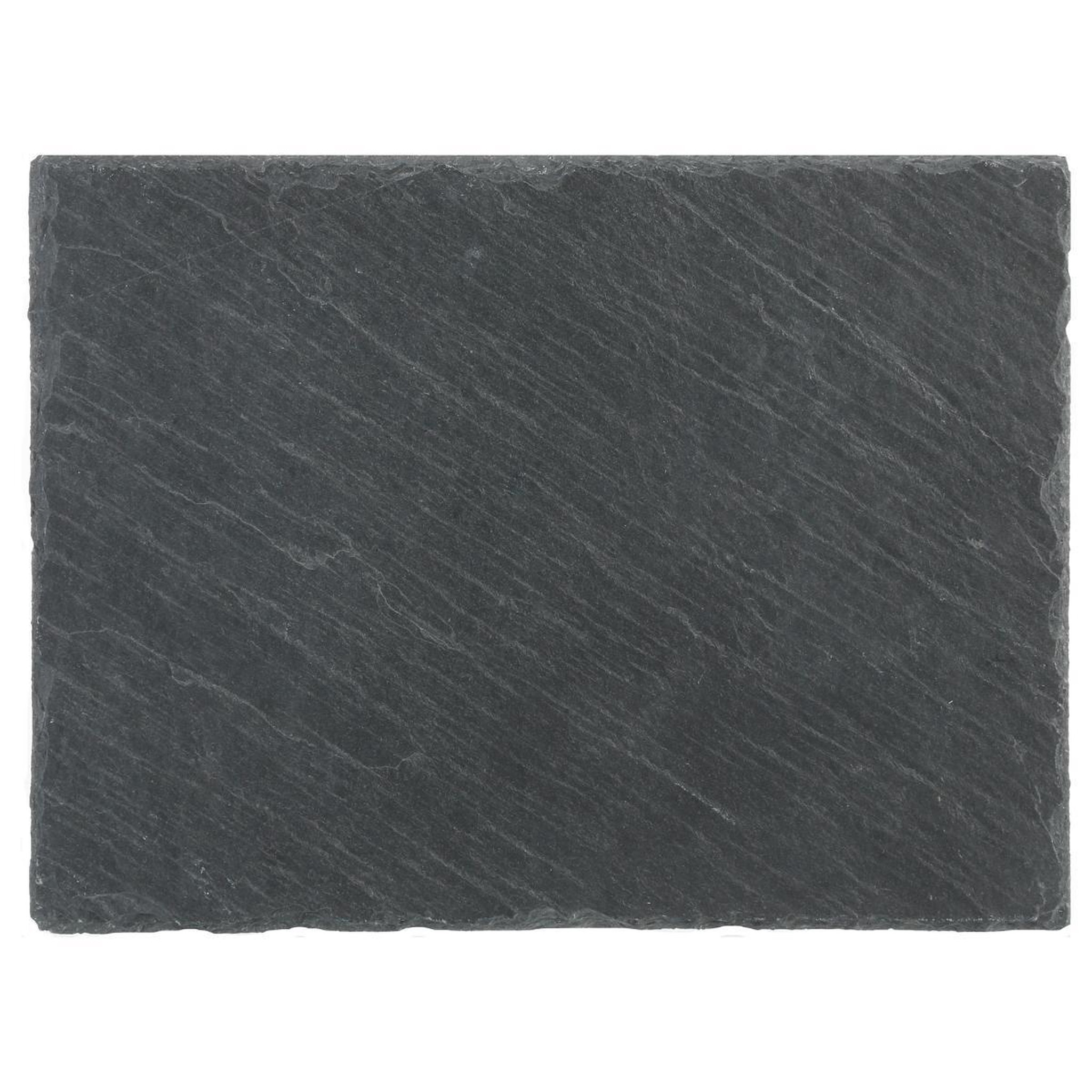 SECRET DE GOURMET Lot de 6 Assiettes Plates  Ardoise  32cm Gris