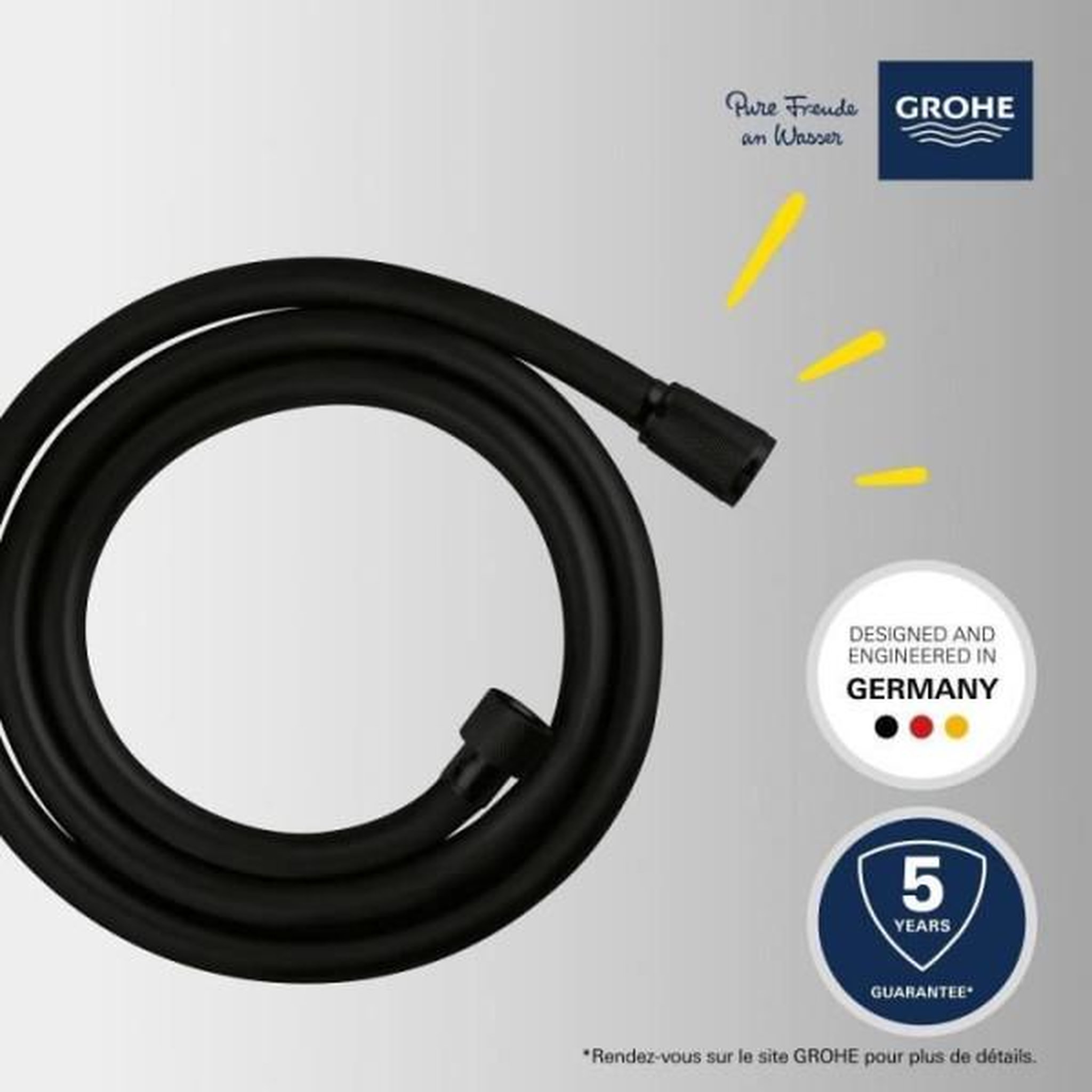 Voir la diapositive 4 : Grohe Flexible de douche - GROHE - 287412432 - 1,5 m - VitalioFlex Trend - Matt Black