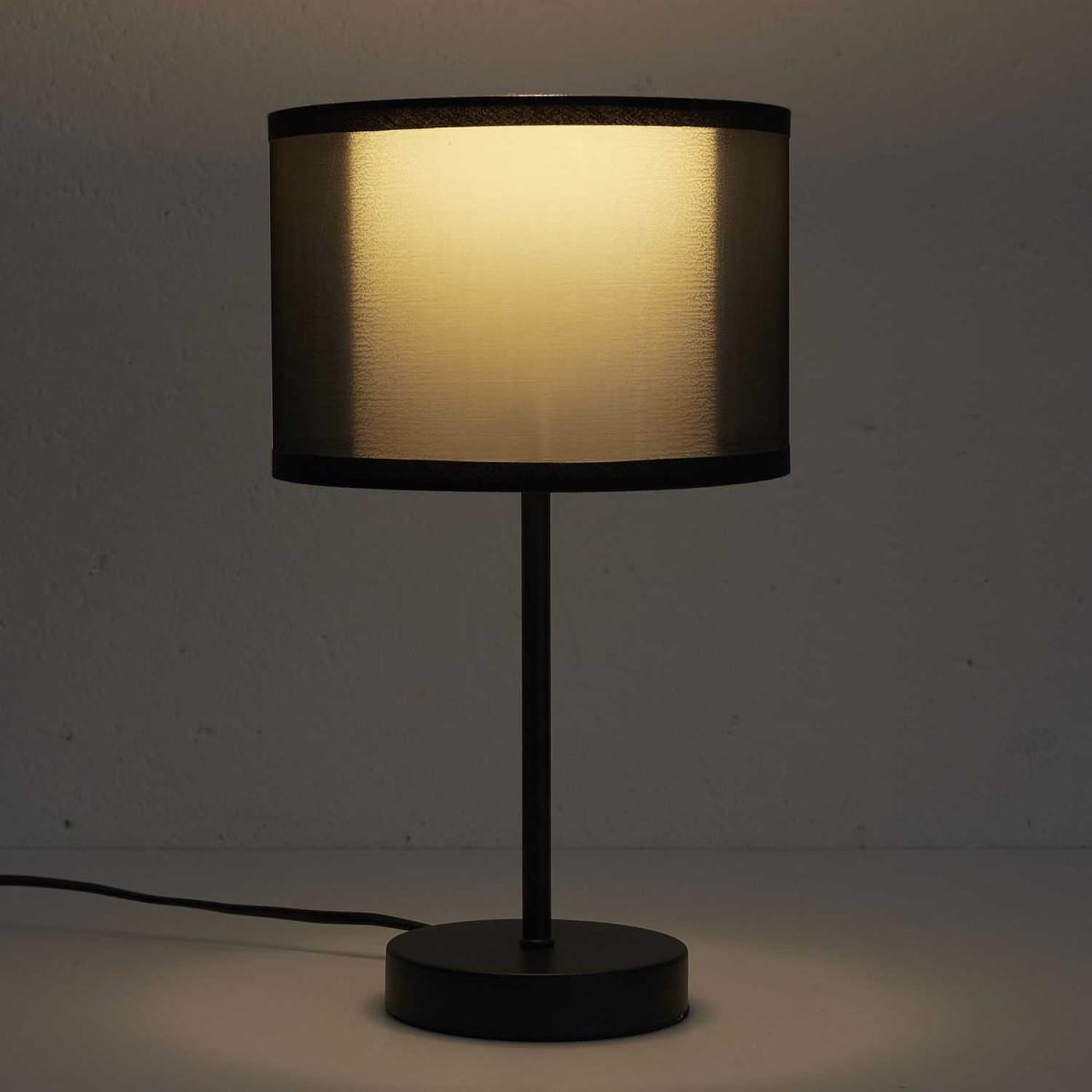 Voir la diapositive 3 : The Home Deco Factory Lampe à poser en métal  double  31cm noir