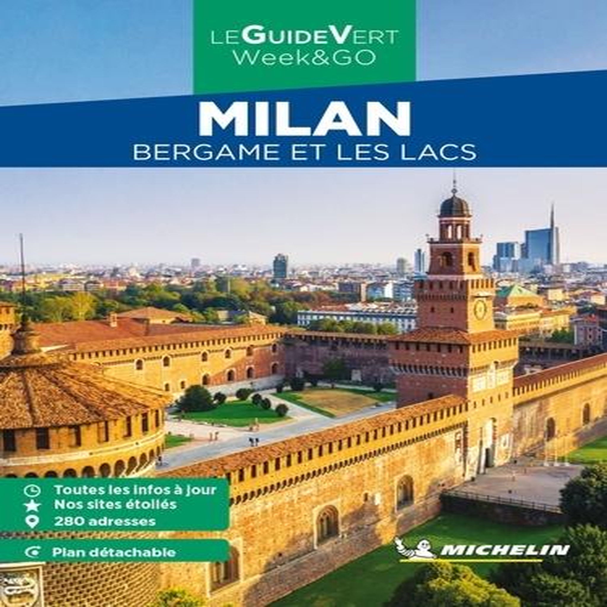 MILAN. BERGAME ET LES LACS, EDITION 2023, AVEC 1 PLAN DETACHABLE, Michelin