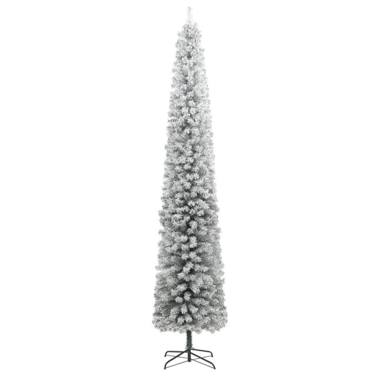 VIDAXL Sapin de Noël mince avec support et flocon de neige 270 cm PVC
