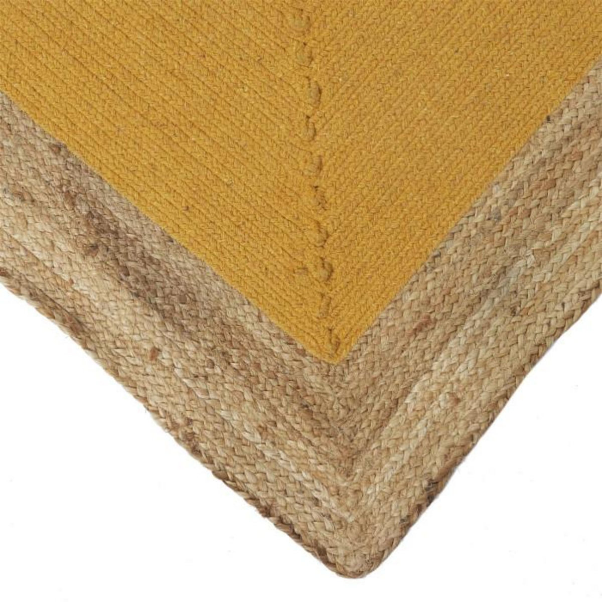 Paris Prix Tapis Déco en Jute  Rodame  120x170cm Moutarde