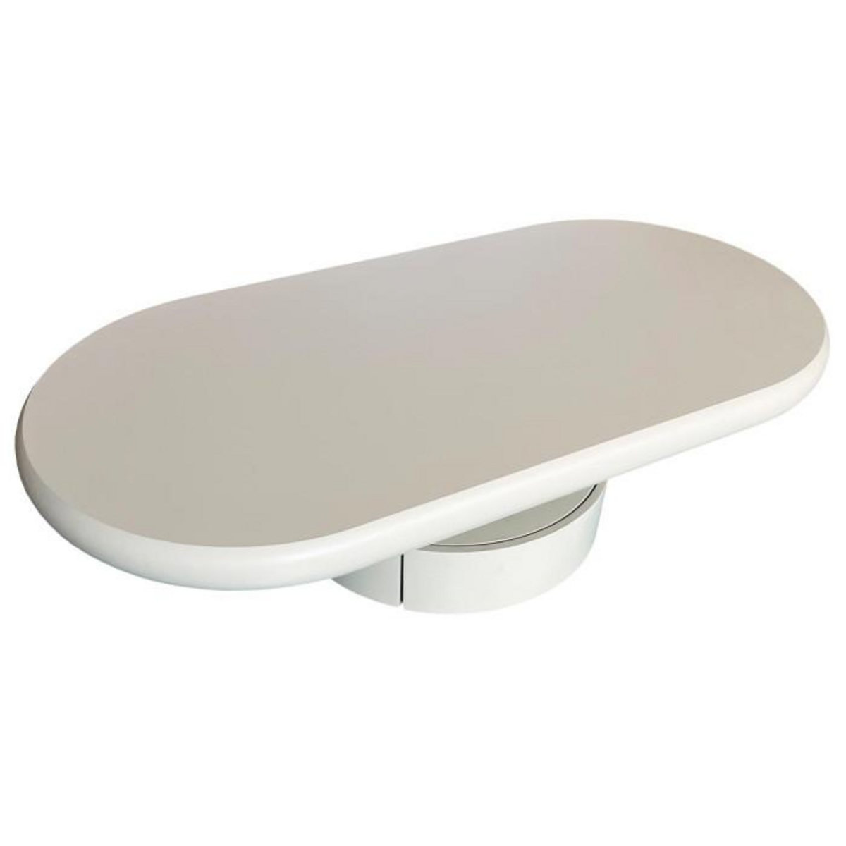 Paris Prix Table Basse Ovale Avec Tiroirs  Donna  120cm Crème