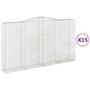 Voir la diapositive 2 : VIDAXL Paniers a gabions arques 15 pcs 400x50x220/240 cm Fer galvanise