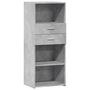 Voir la diapositive 2 : VIDAXL Buffet haut gris beton 50x42,5x124 cm bois d'ingenierie