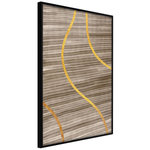 Paris Prix Affiche Murale Encadrée  Golden Stripes. Coloris disponibles : Noir, Jaune