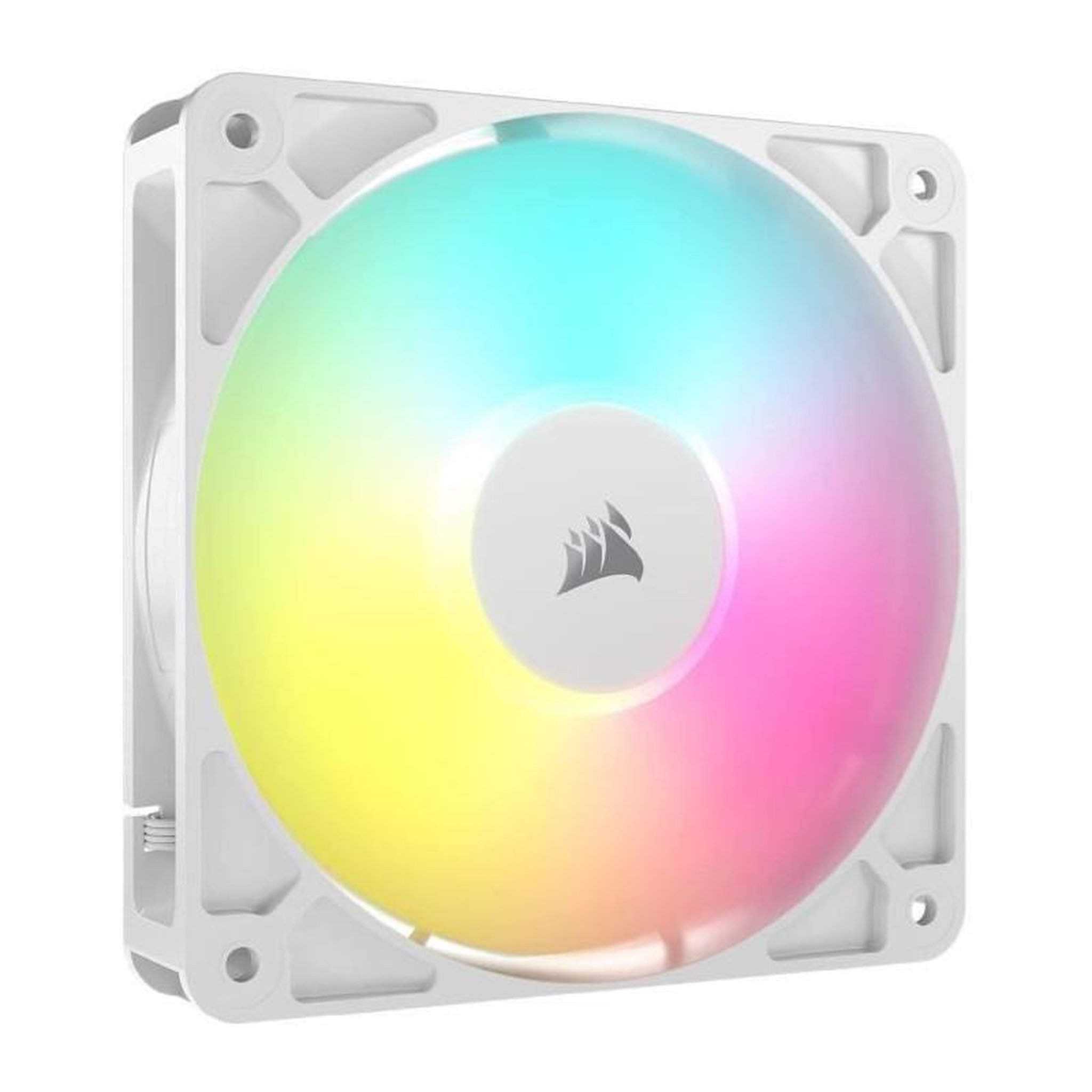Corsair Ventilateur ARGB 120mm - CORSAIR - RS120 - Blanc - Refroidissement performant et effets lumineux ARGB