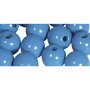 Rayher Perles en bois FSC 100%, polies, 10mm ø, bleu moyen, 52 pièces
