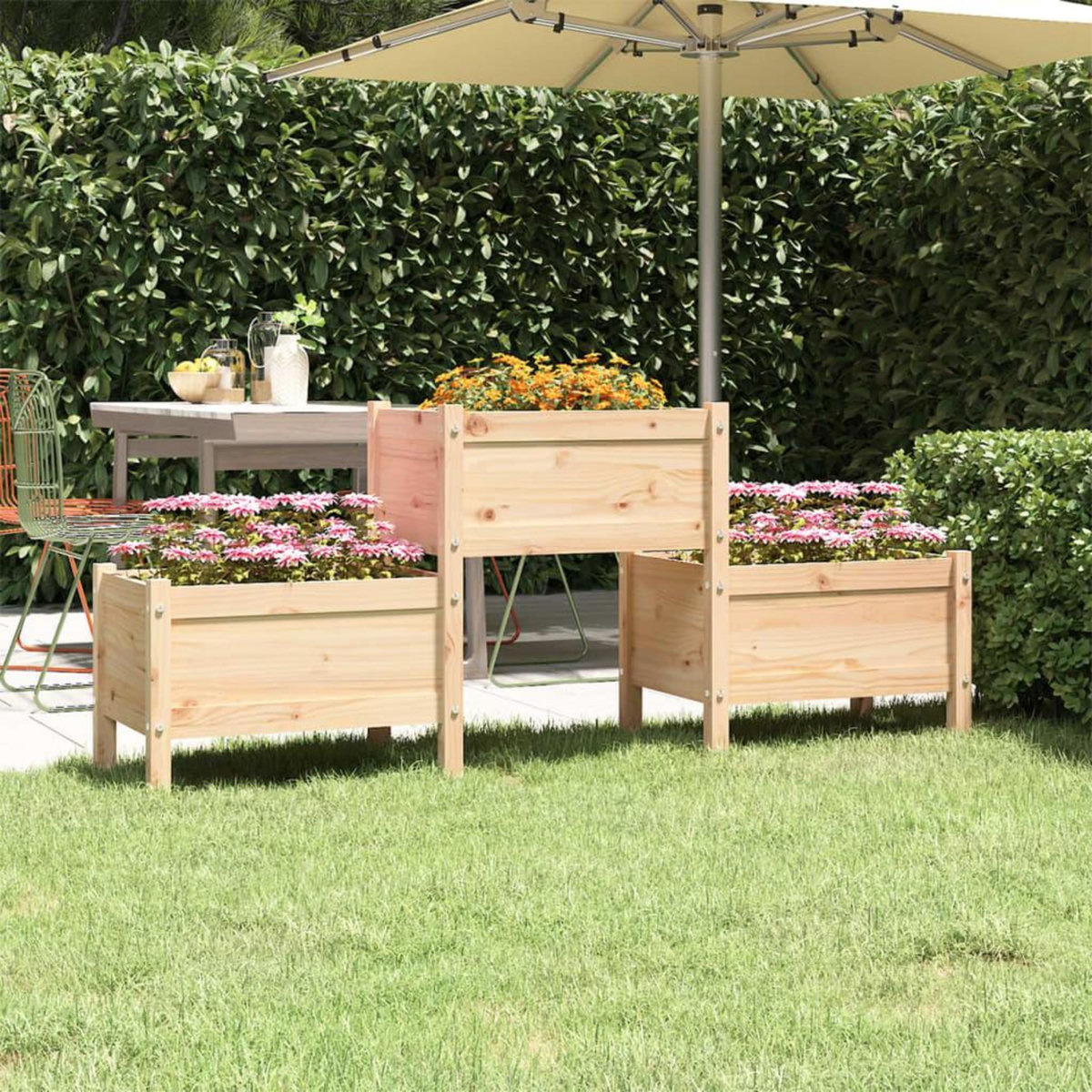 VIDAXL Jardiniere 178,5x44x75 cm Bois massif de pin