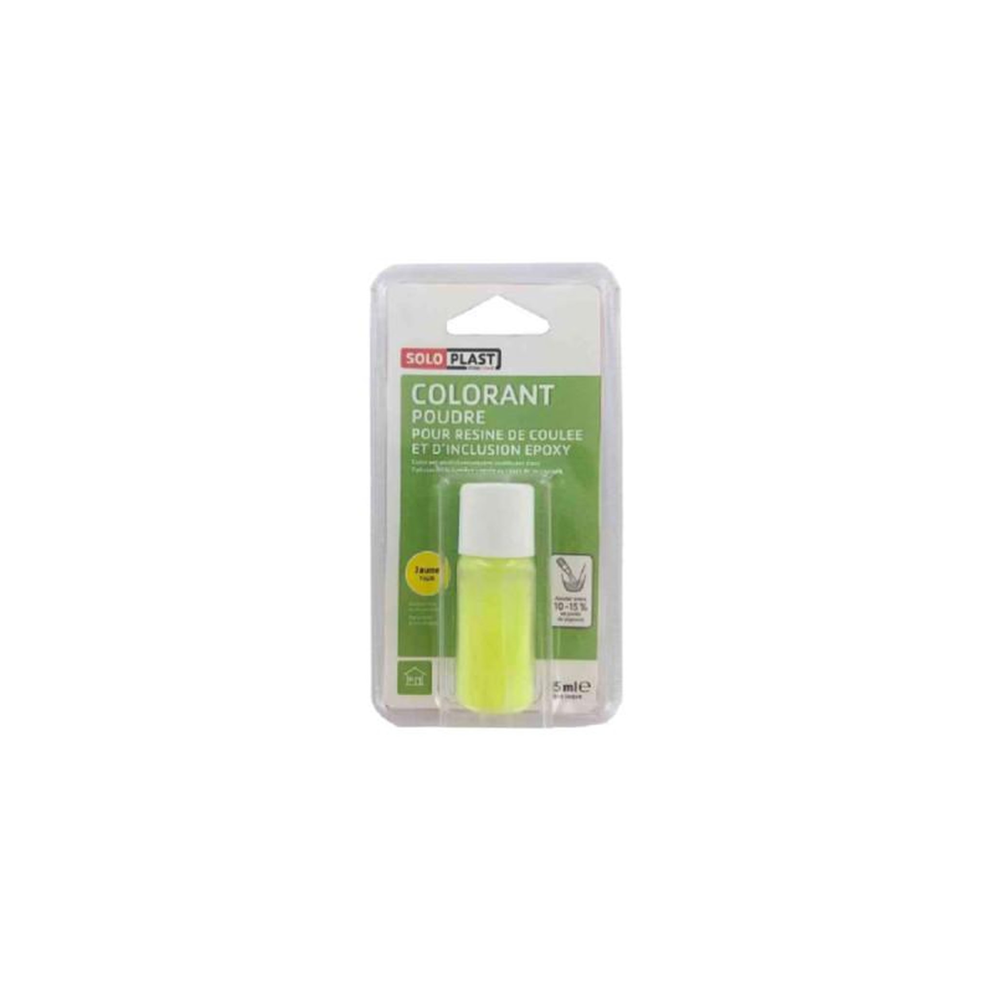 Soloplast Poudre colorante pour résine soloplast 15ml jaune fluo