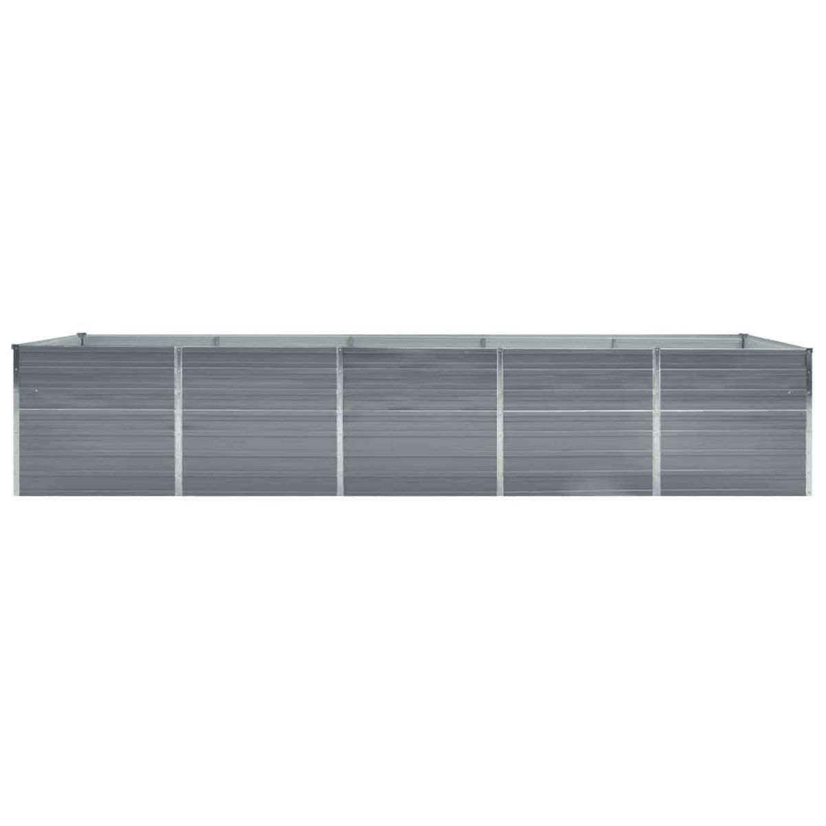 VIDAXL Lit sureleve de jardin Acier galvanise 400x80x45 cm Gris