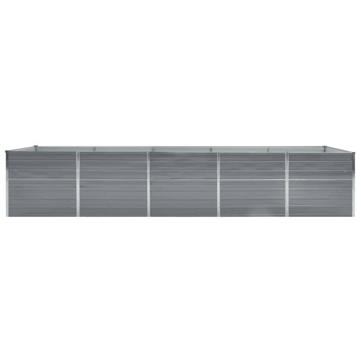 VIDAXL Lit sureleve de jardin Acier galvanise 400x80x45 cm Gris