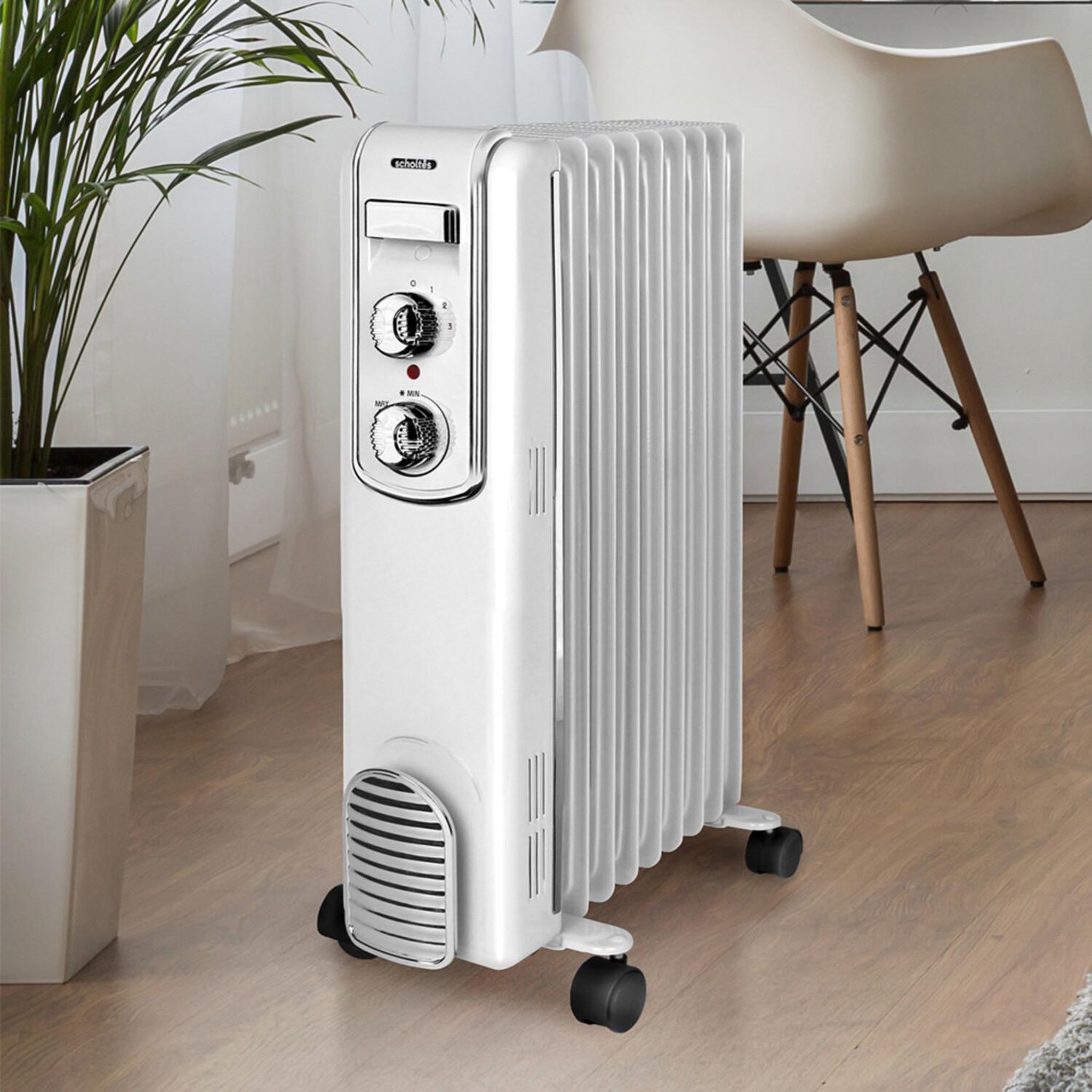 Voir la diapositive 3 : Scholtes Radiateur bain d'huile 2000w blanc - SCHV909B