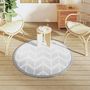 Voir la diapositive 3 : VIDAXL Tapis d'exterieur ARAKIL gris Ø120 cm PP