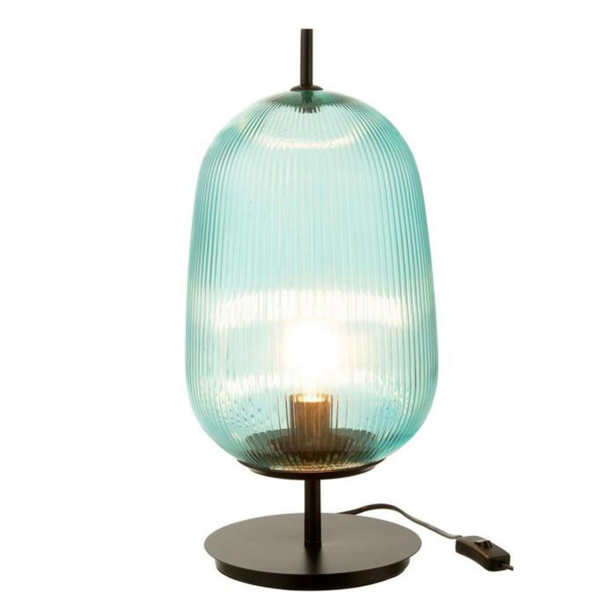 Paris Prix Lampe à Poser en Verre  Oasis II  45cm Bleu
