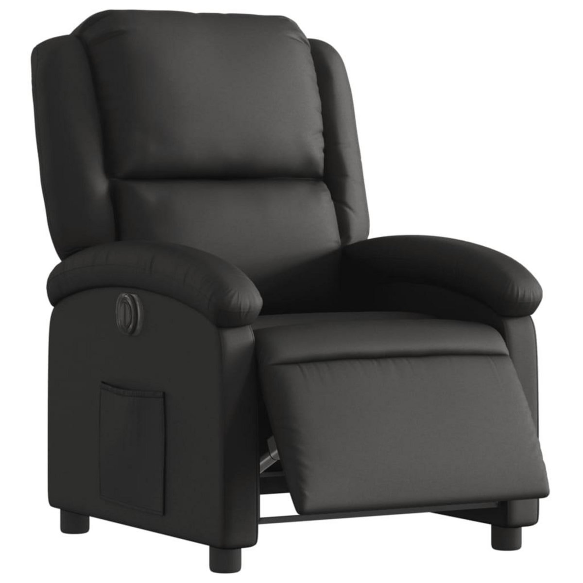 VIDAXL Fauteuil inclinable electrique noir cuir veritable
