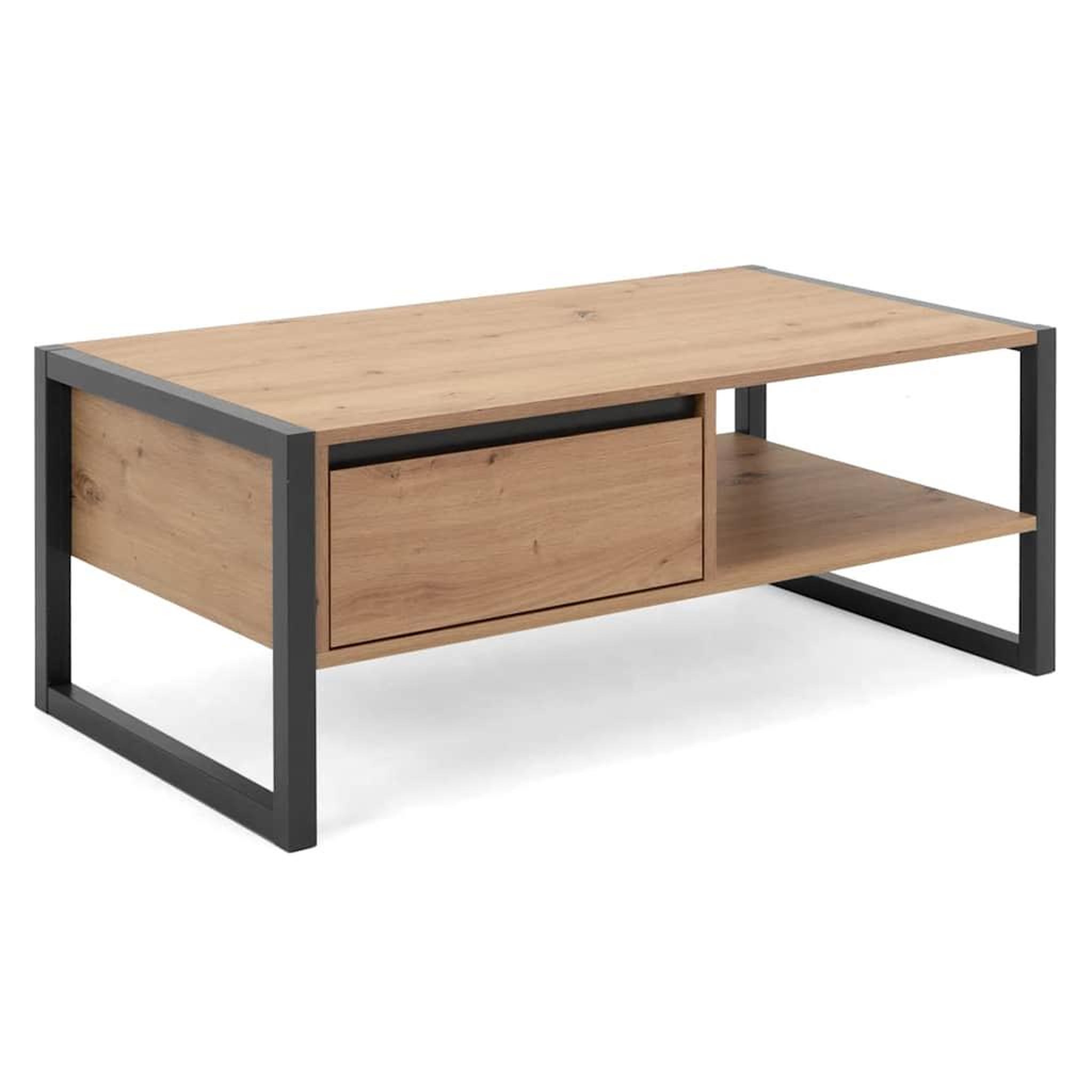 Voir la diapositive 3 : Finori Finori table basse denver 55 chene artisanal et gris anthracite