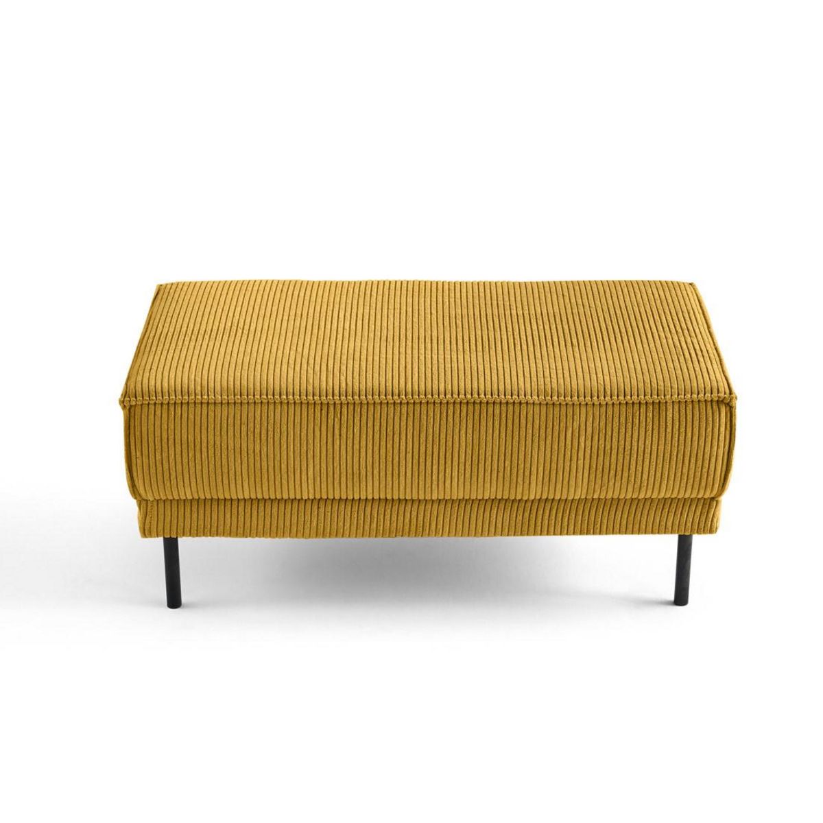 LISA DESIGN Charlie - pouf - pieds hauts - en velours côtelé