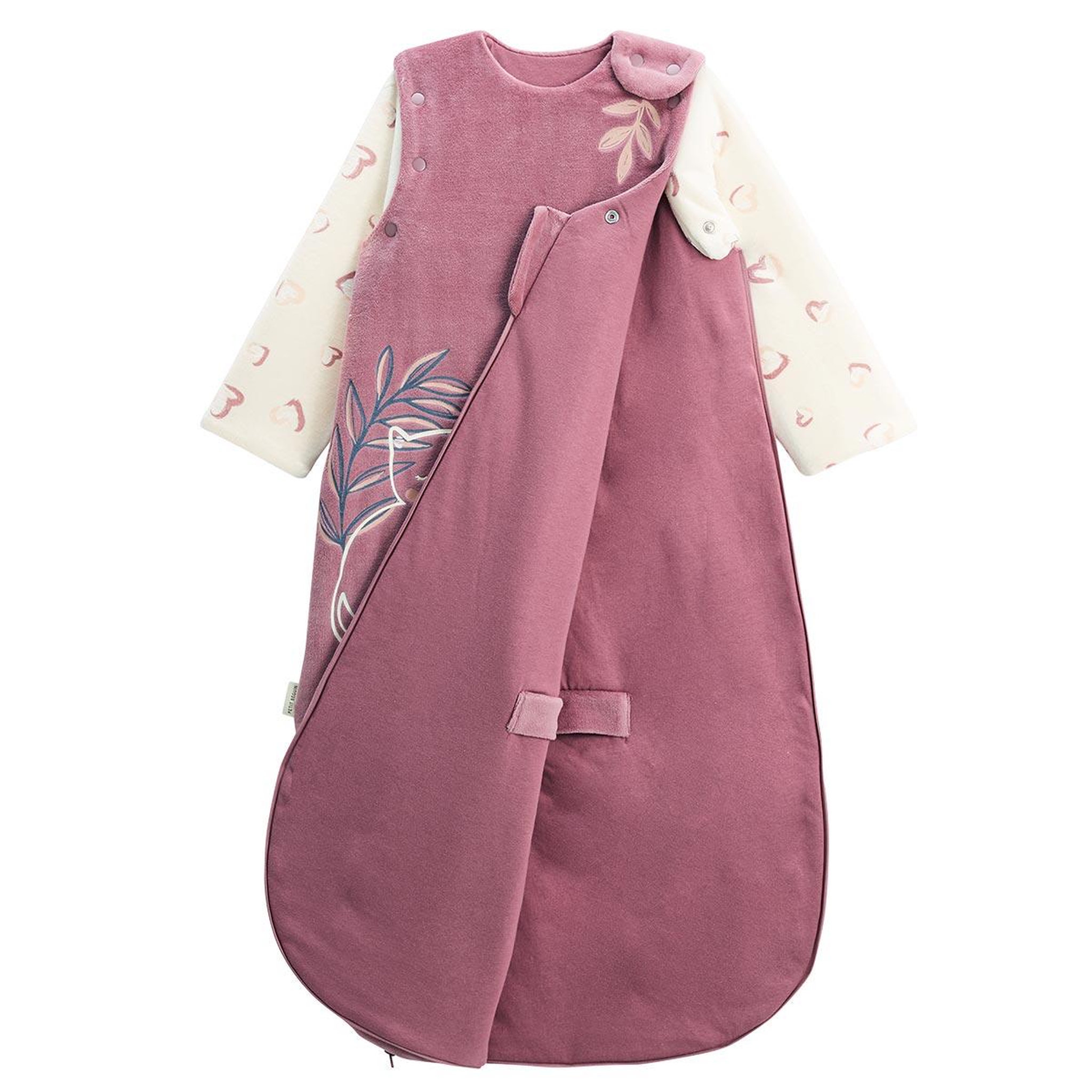 Voir la diapositive 3 : Petit Béguin Gigoteuse siège auto TOG 3 en velours avec manches amovibles Matcha