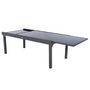 Voir la diapositive 4 : HESPERIDE Table extensible rectangulaire en verre Piazza 8/12 places Gris anthracite - Hespéride