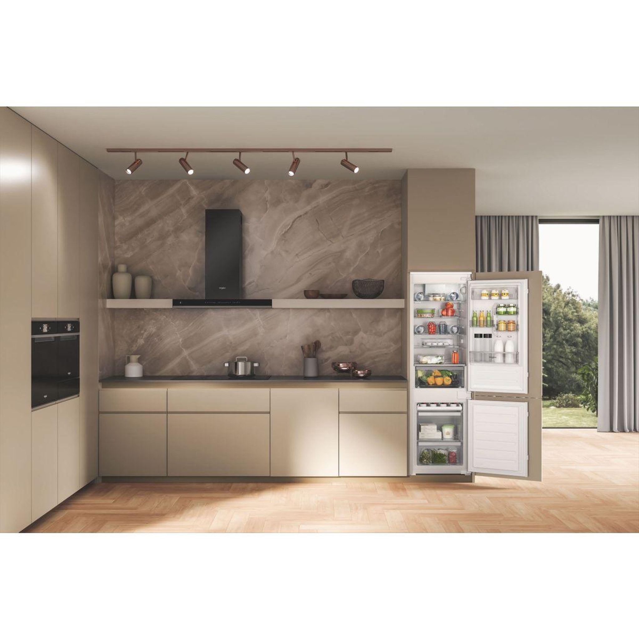 Voir la diapositive 4 : Whirlpool Réfrigérateur combiné encastrable whc18d041c1 6ème sens