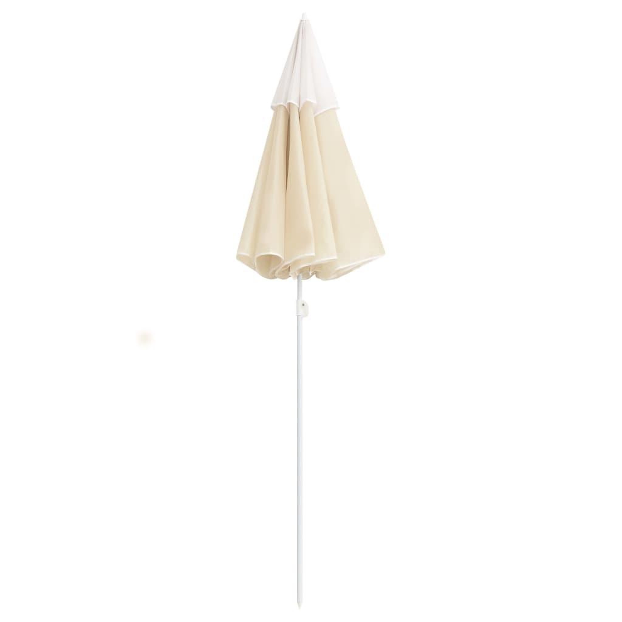 Voir la diapositive 3 : VIDAXL Parasol de jardin avec mat en acier sable 180 cm