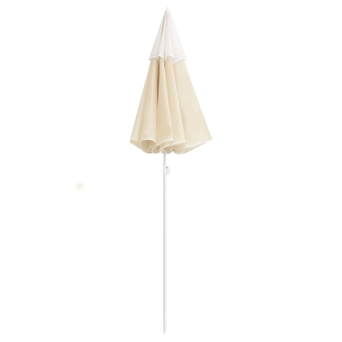 VIDAXL Parasol de jardin avec mat en acier sable 180 cm