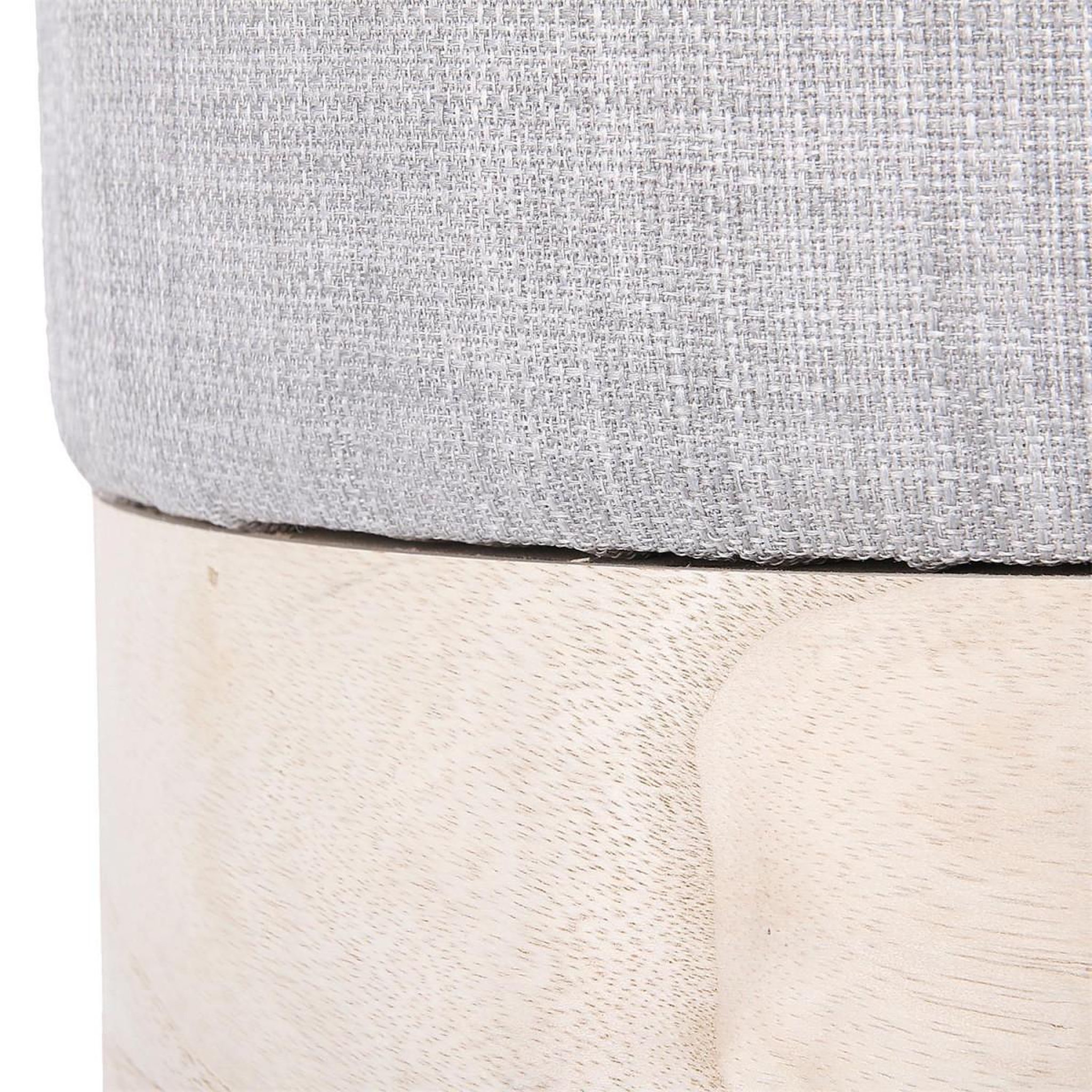 Voir la diapositive 3 : The Home Deco Factory Pouf rond scandinave  jeyo  60cm gris clair