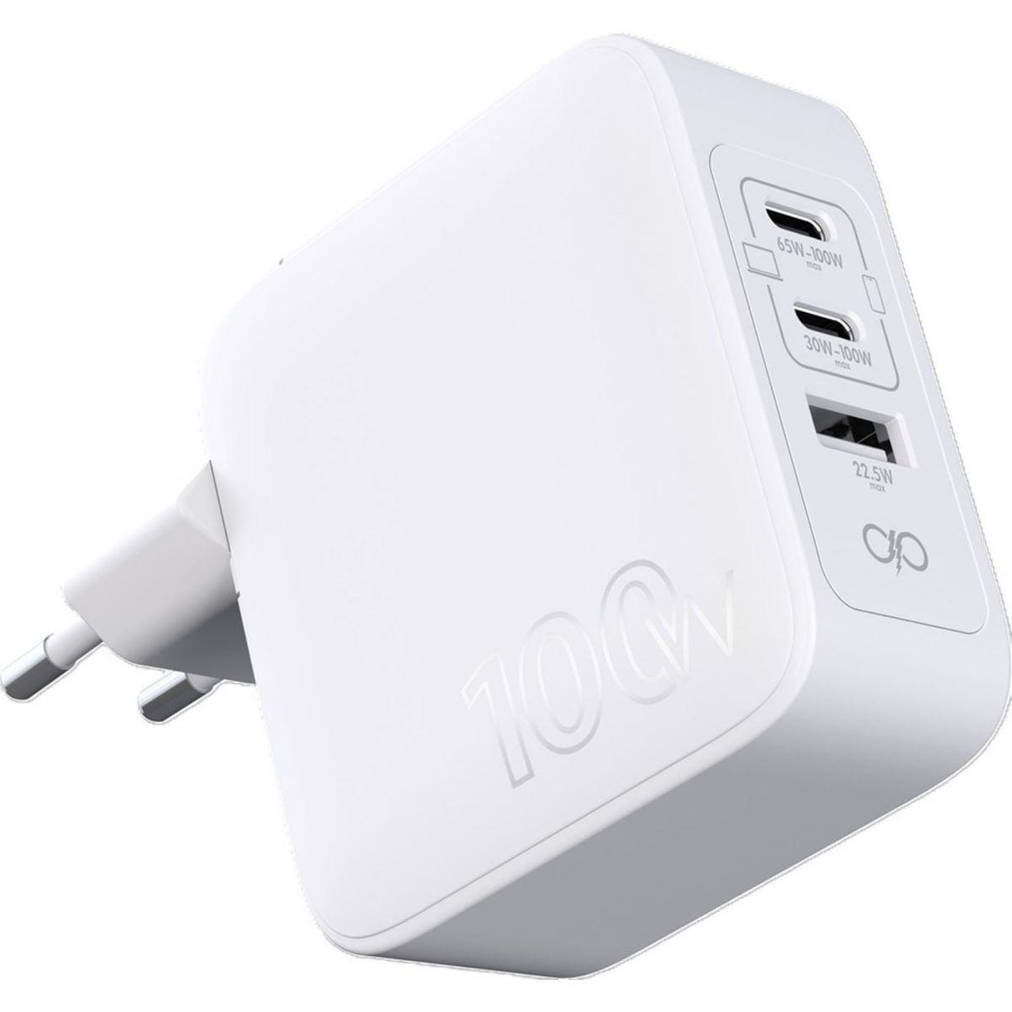 Voir la diapositive 3 : FORCE POWER Chargeur ordinateur portable 100w usb-a + 2 usb-c gan noir