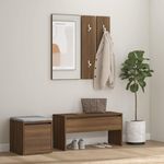 VIDAXL Ensemble de meubles de couloir Chene marron Bois d'ingenierie