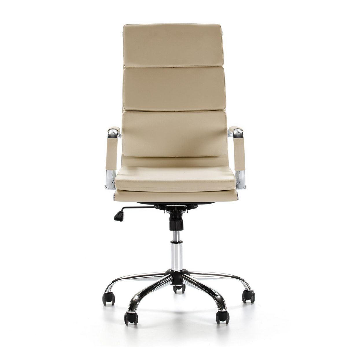 VS VENTA-STOCK Fauteuil de Bureau Morgan inclinable Taupe, Cuir synthétique