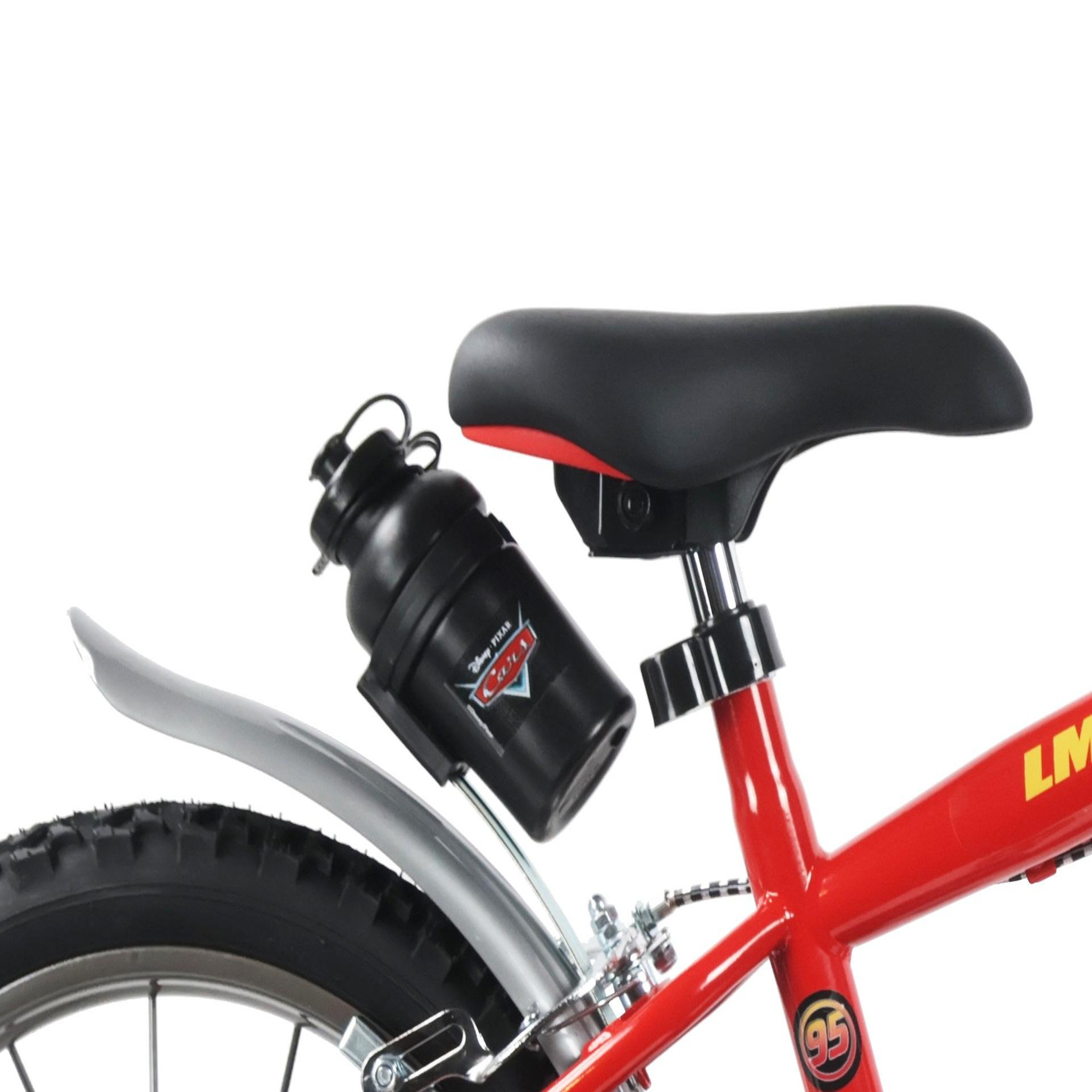Voir la diapositive 5 : Avengers Vélo enfant 16'' CARS de Disney (100 cm à 125 cm) avec 2 freins, plaque avant décorative, stabilisateurs et bidon arrière.