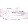 Voir la diapositive 6 : VIDAXL Sommier a lattes de lit avec matelas Gris fonce 200x200cm Tissu
