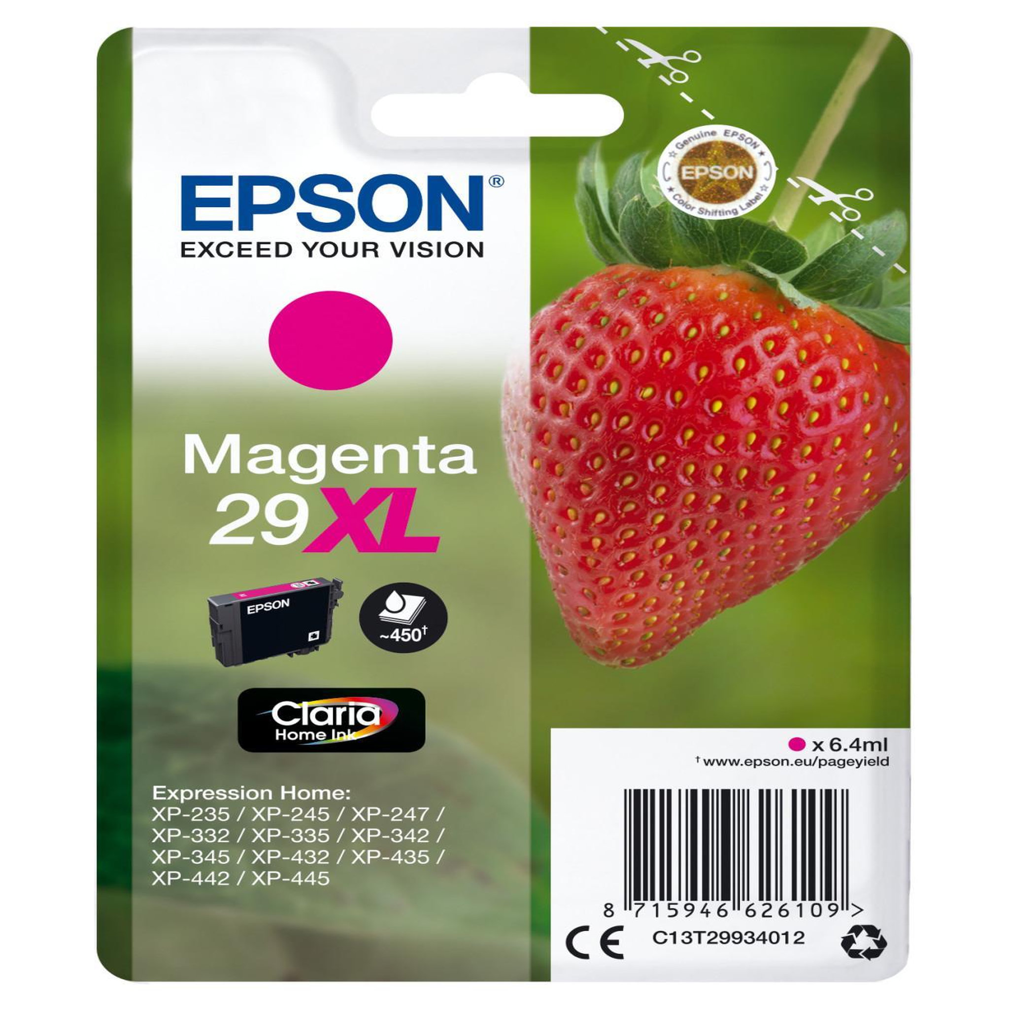 Voir la diapositive 2 : Epson EPSON Cartouche T2993 - Fraise - Magenta XL