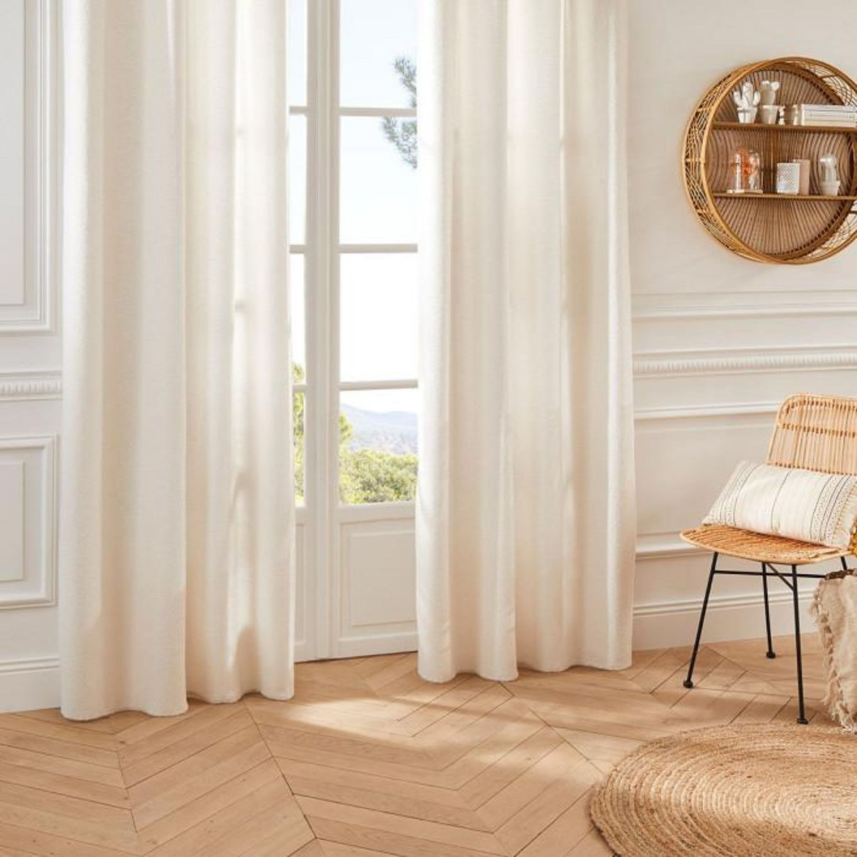 ATMOSPHERA Rideau à Oeillets  Jaiko  140x260cm Ivoire