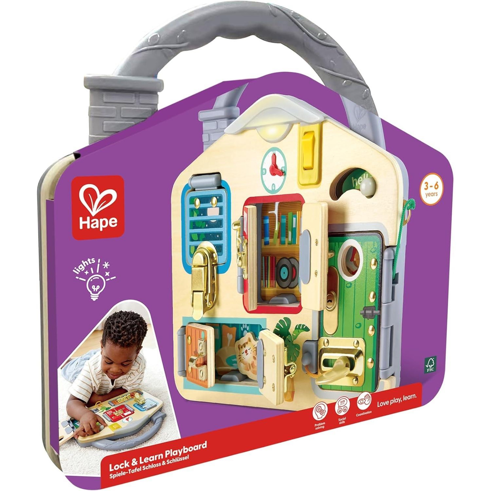 Voir la diapositive 5 : Hape Lock  and  learn playboard multi fermetures