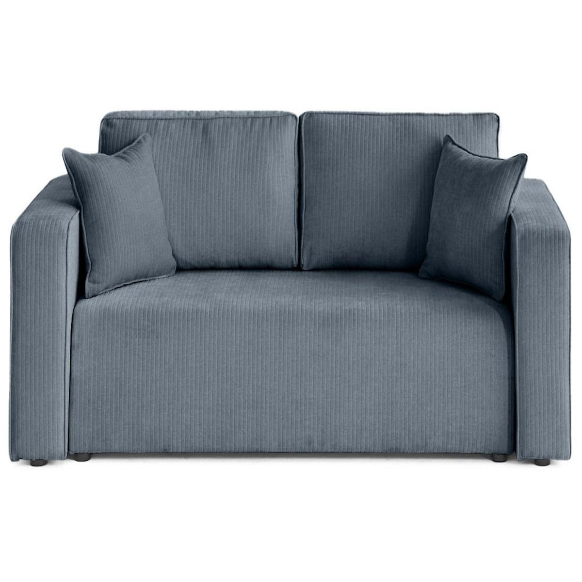 BEST MOBILIER Topaze - canapé droit 2 places en velours côtelé plat