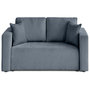 Voir la diapositive 1 : BEST MOBILIER Topaze - canapé droit 2 places en velours côtelé plat