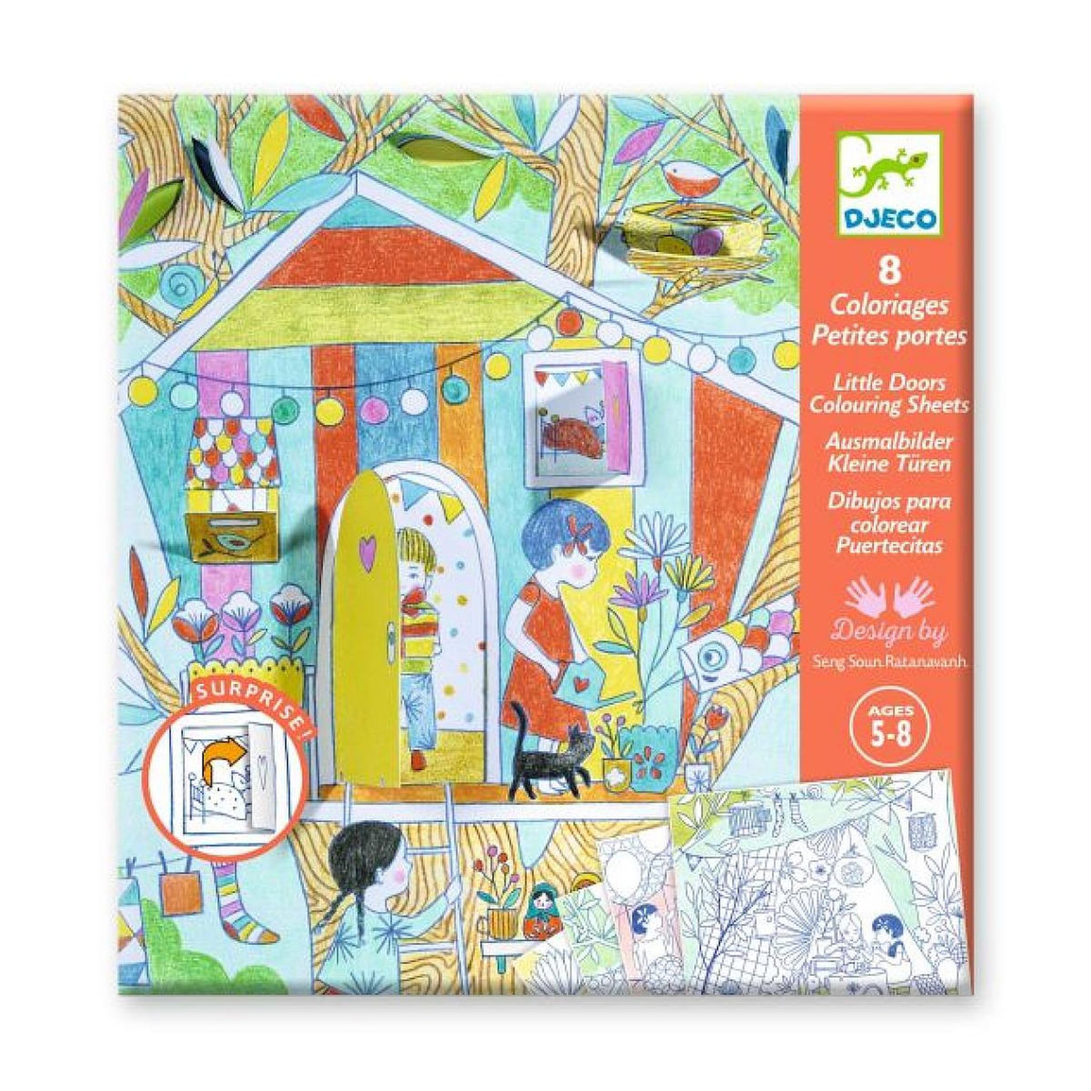 Djeco Coloriage surprise - Les cabanes de Nina