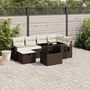 Voir la diapositive 1 : VIDAXL Salon de jardin avec coussins 7 pcs marron resine tressee
