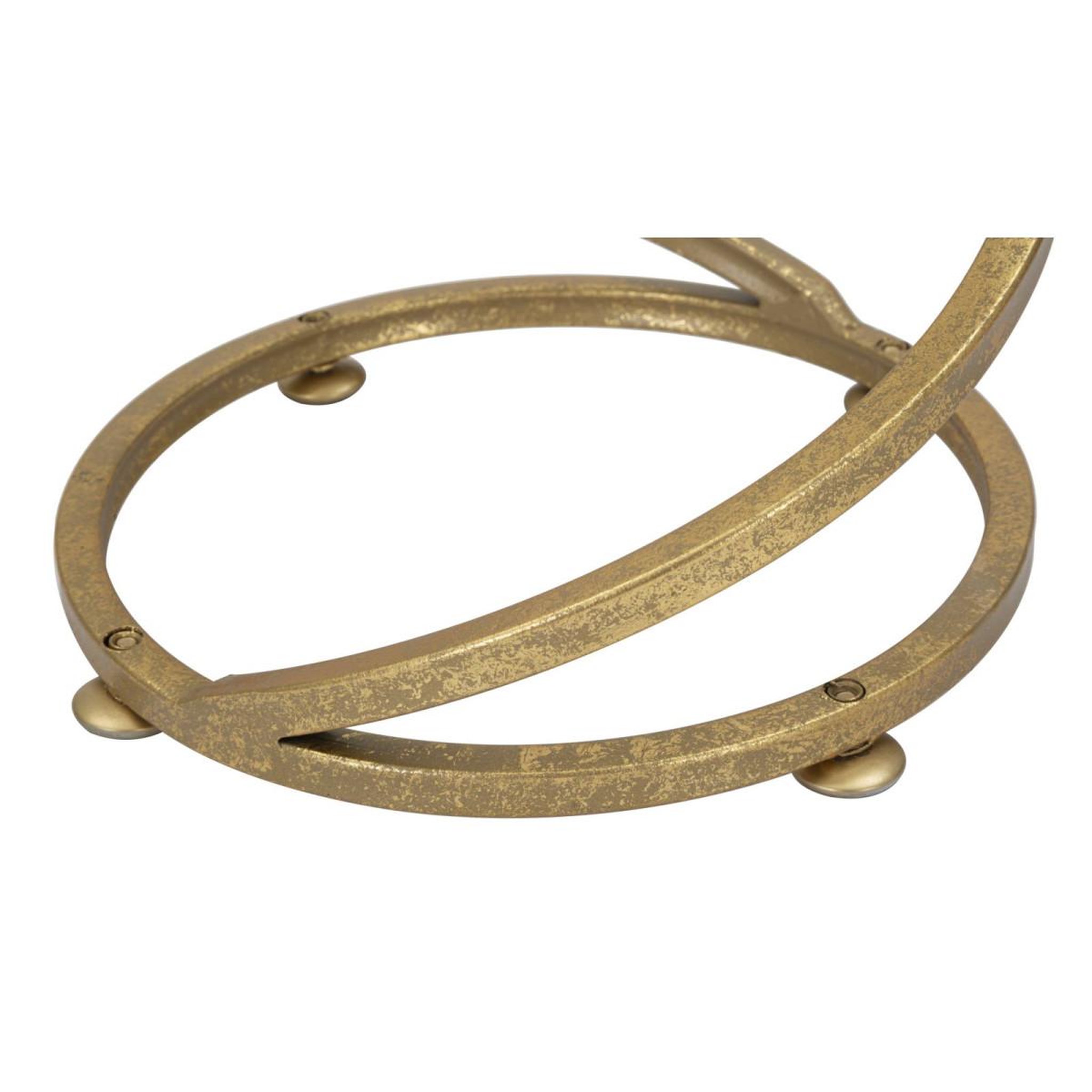 Voir la diapositive 4 : Paris Prix Table d'appoint en marbre  spirale  47cm blanc & or