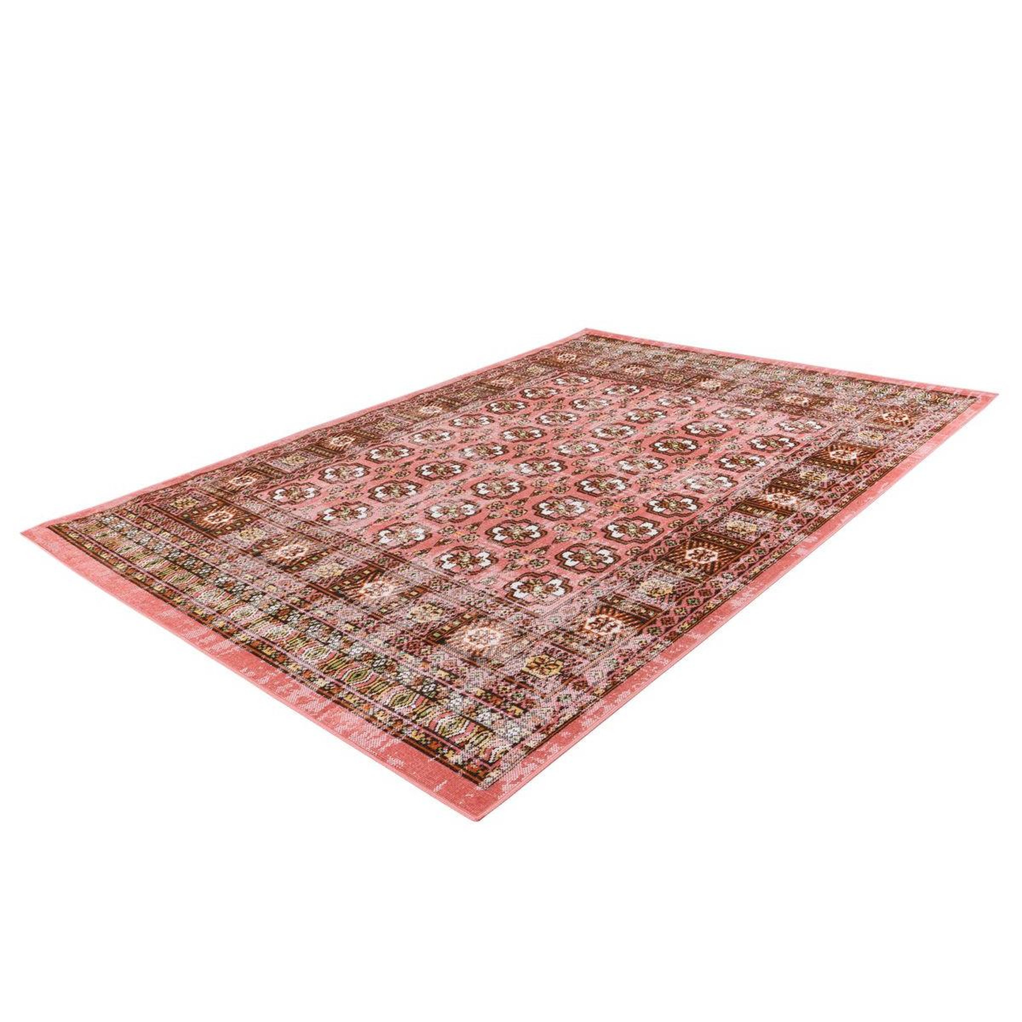 Voir la diapositive 4 : Paris Prix Tapis antique floral à poils courts  ariya  rouge