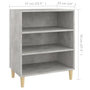 Voir la diapositive 6 : VIDAXL Buffet gris beton 57x35x70 cm bois d'ingenierie